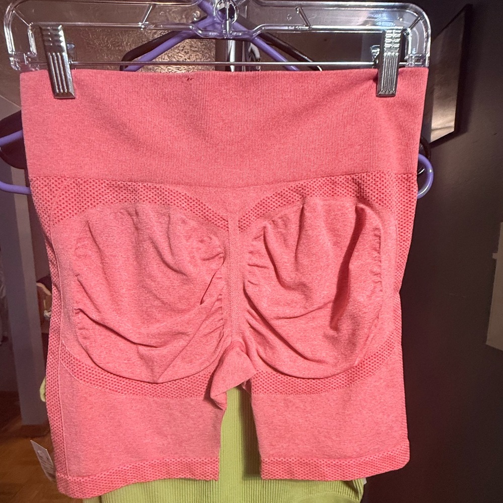 Pink High-Waisted Shorts